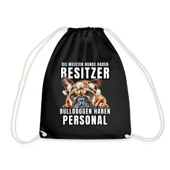 Les bouledogues ont des chiens de bouledogue personnels - Sac de sport léger - noir - Devant