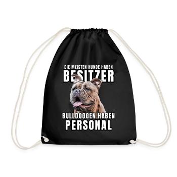 Les bouledogues ont des chiens de bouledogue personnels - Sac de sport léger - noir - Devant