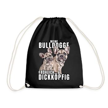 Mon BOULEDOGUE chien joyeux et têtu CHIENS - Sac de sport léger - noir - Devant
