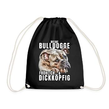 Mon BOULEDOGUE chien joyeux et têtu CHIENS - Sac de sport léger - noir - Devant