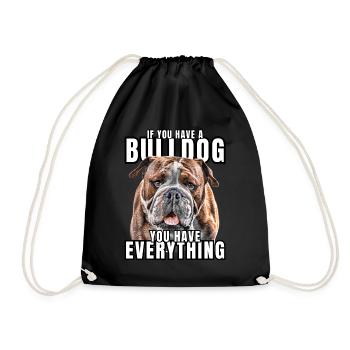 SI VOUS AVEZ UN BOULEDOGUE - Bulldog Dog DOGS - Sac de sport léger - noir - Devant
