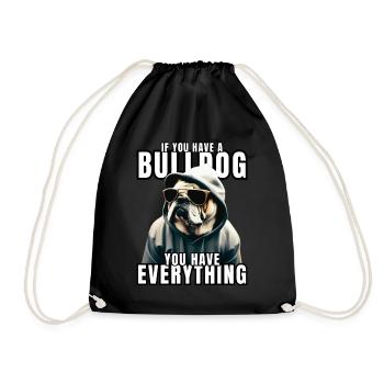 SI VOUS AVEZ UN BOULEDOGUE - Bulldog Dog DOGS - Sac de sport léger - noir - Devant