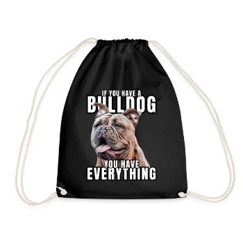 SI VOUS AVEZ UN BOULEDOGUE - Bulldog Dog CHIENS - Sac de sport léger - noir - Devant