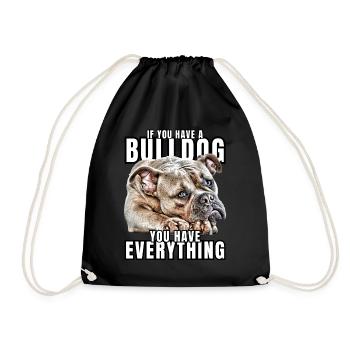 SI VOUS AVEZ UN BOULEDOGUE - Bulldog Dog CHIENS - Sac de sport léger - noir - Devant