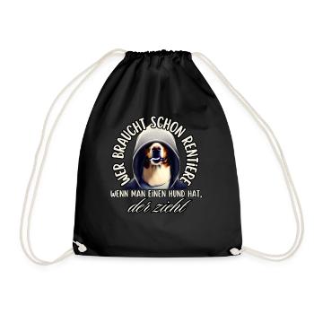 drôle bouledogue noël chien chemise renne - Sac de sport léger - noir - Devant