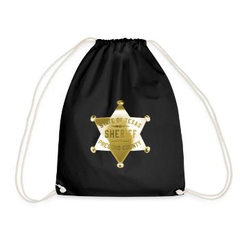 Sheriff Stern Texas Bürgermeister Western Cowboy - Turnbeutel - Schwarz - Vorne