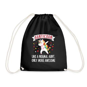 Aunticorn pour femmes comme une tante seulement - Sac de sport léger - noir - Devant
