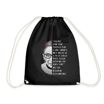 Luttez pour ce qui vous tient à cœur dans le célèbre RBG - Sac de sport léger - noir - Devant