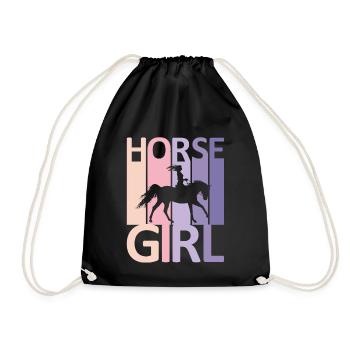 Horse Girl Country Woman Girl HorseBack Rider - Sac de sport léger - noir - Devant