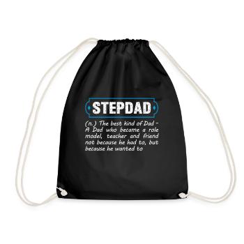 Stiefvater Definition Stiefvater von Kids Funny - Turnbeutel - Schwarz - Vorne