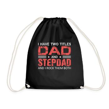 Papa et meilleur beau-père de tous les temps Fête des pères drôle - Sac de sport léger - noir - Devant