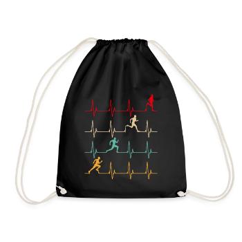 Running Papa liebt es, coole Marathonläufer zu laufen - Turnbeutel - Schwarz - Vorne