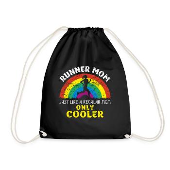 Drôle de coureur Maman Marathon Courir pour Femme Cool - Sac de sport léger - noir - Devant