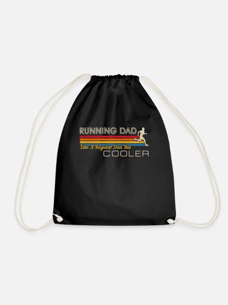 Running Papa liebt es, coole Marathonläufer zu laufen - Turnbeutel - Schwarz