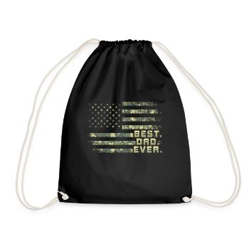 Papa Camo Drapeau américain Fête des pères Militaire pour - Sac de sport léger - noir - Devant
