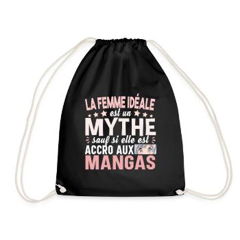 Manga Anime Japon Japonais Otaku Weeb Merch Humour - Sac de sport léger - noir - Devant