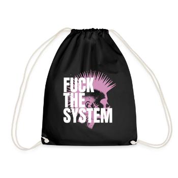 Fuck le système - Sac de sport léger - noir - Devant