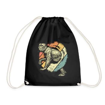 monkeys - Drawstring Bag - black - Front