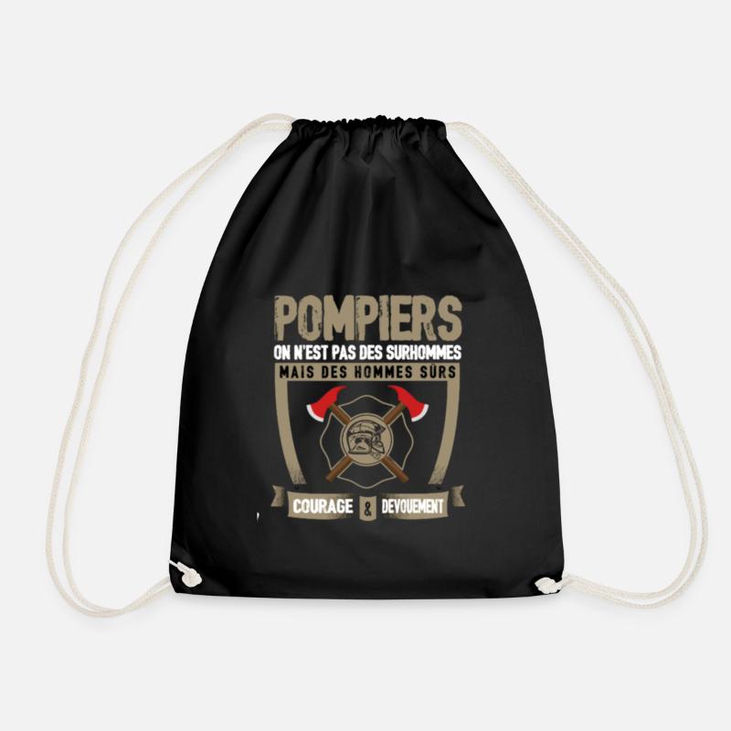 BEST SELLER FIREMAN WE ARE NOT OVERHEADERS - Drawstring Bag - black