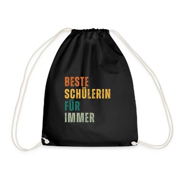 Witziges Schülerin T-Shirt Designs als Geschenkide - Turnbeutel - Schwarz - Vorne