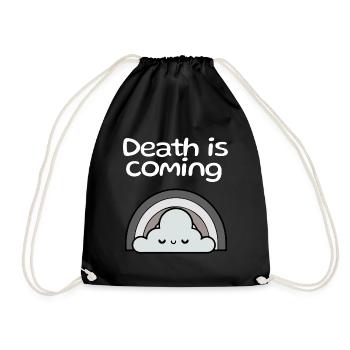 Death is coming - Rainbow - Turnbeutel - Schwarz - Vorne