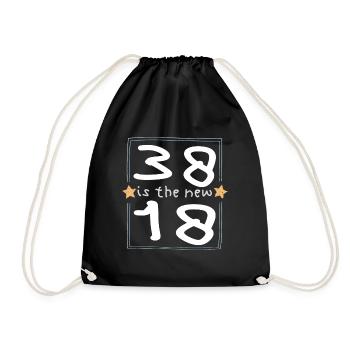 38 est la nouvelle police 18 pour enfants - Sac de sport léger - noir - Devant