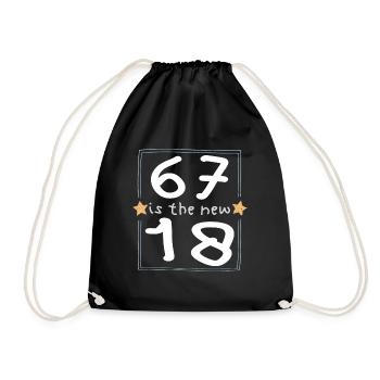67 est la nouvelle police 18 pour enfants - Sac de sport léger - noir - Devant