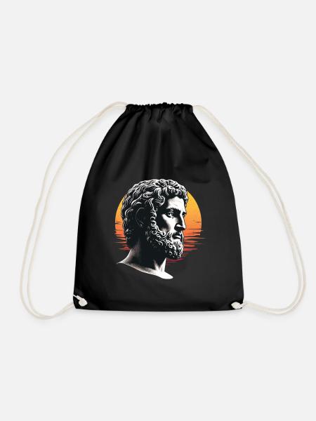 Marcus Aurelius Retro - Turnbeutel - Schwarz