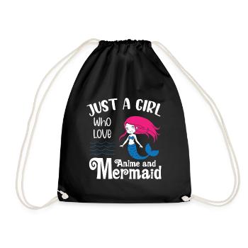 juste une fille qui aime la sirène - Sac de sport léger - noir - Devant