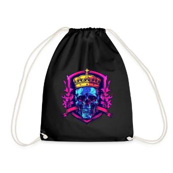 Couronne Squelette Roi - Sac de sport léger - noir - Devant