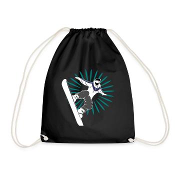 Snowboard Snowboard Snowboarder Sports d’hiver - Sac de sport léger - noir - Devant