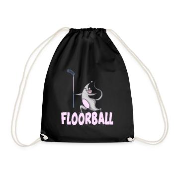 floorball floorball floorball season - Drawstring Bag - black - Front