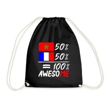 Moitié Français Marocain - Turnbeutel - Schwarz - Vorne