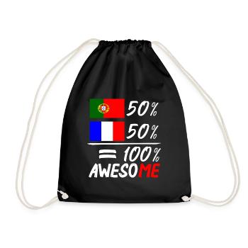 Moitié Français / moitié Portugais - Sac de sport léger - noir - Devant