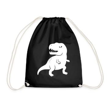 Dinosaurier Tyrannosaurus Rex - Turnbeutel - Schwarz - Vorne