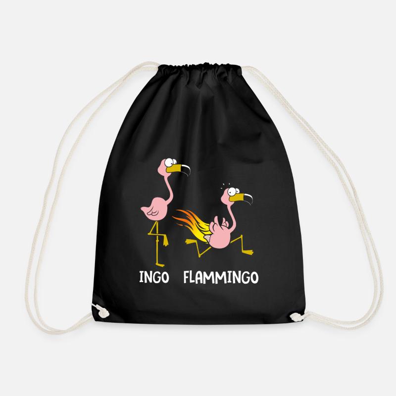 Ingo Flammingo - Turnbeutel - Schwarz