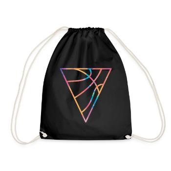 Basketball Player Basketball Logo multicolored - Drawstring Bag - black - Front