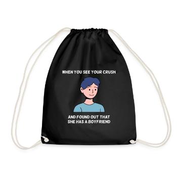 Crush Love design for young proud Pinoys - Drawstring Bag - black - Front