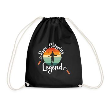 Légende de saut à la corde design rétro pour les sauteurs à la corde - Sac de sport léger - noir - Devant