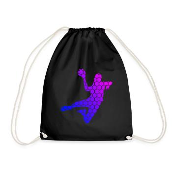 Handballspieler Herren Handballspielen Handballer - Turnbeutel - Schwarz - Vorne