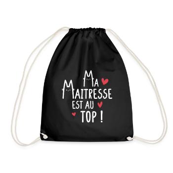 Ma Maîtresse Est Au Top - Chats et Chatons Mignons - Sac de sport léger - noir - Devant