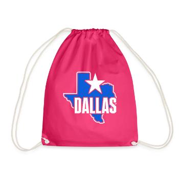 Conception de carte Dallas Texas pour les fiers Dallasites - Sac de sport léger - fuchsia - Devant