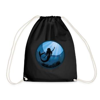 Mermaid Underwater - Drawstring Bag - black - Front
