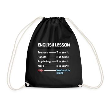 Fête des pères Conception de mari - Sac de sport léger - noir - Devant