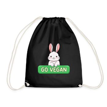Conception de lapin pour les fiers végétaliens - Sac de sport léger - noir - Devant