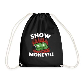 Show Money Design for High-Earning Professionals - Drawstring Bag - black - Front