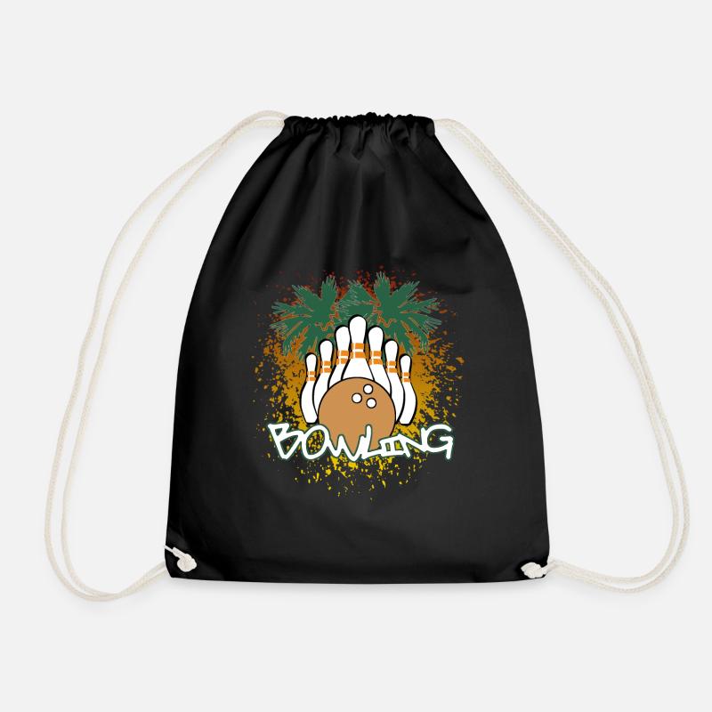 Bowling - bowling - Drawstring Bag - black