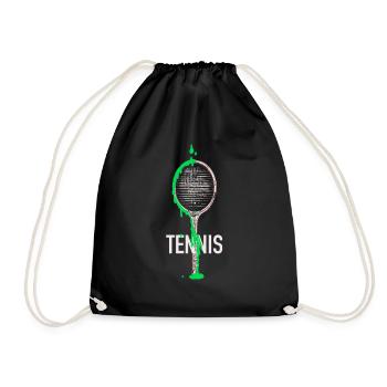Tennis - tennis rackets - Drawstring Bag - black - Front