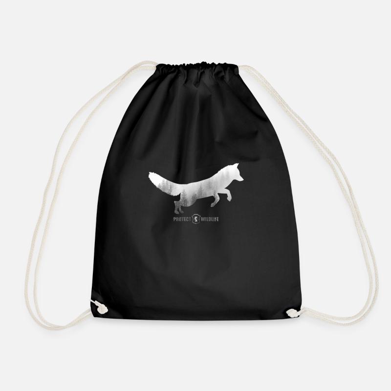 Protéger la faune - protection de l'environnement - silhouette de renard - Sac de sport léger - noir