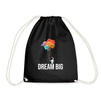 Dream Big - Espace et astronautes - Sac de sport léger - noir - Devant